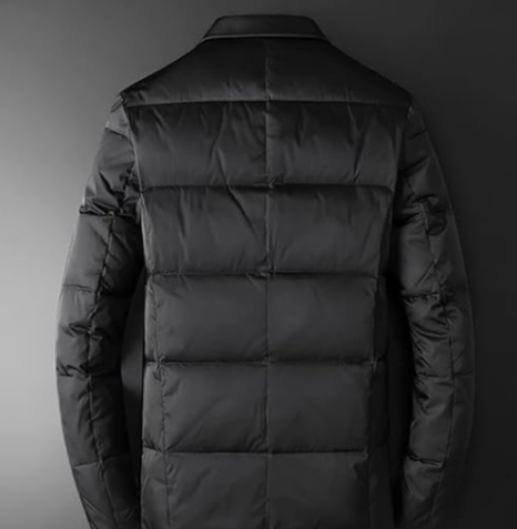 Vanguard Men's Winter Jacket — Waterproof. Down-Filled. Boardroom-Ready..