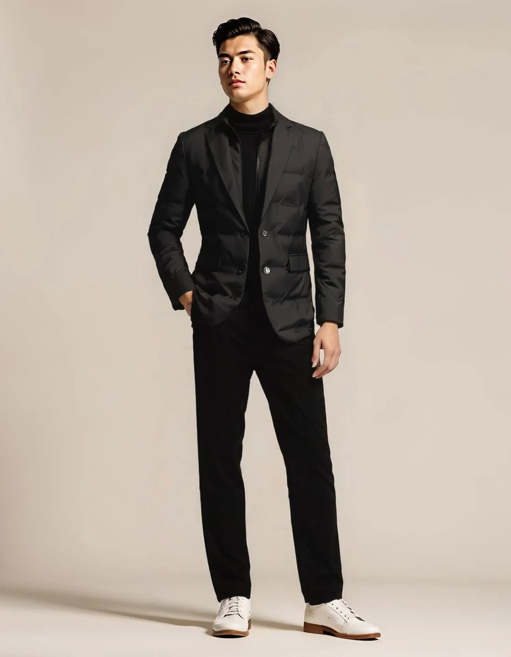 Vanguard Men's Winter Jacket — Waterproof. Down-Filled. Boardroom-Ready..