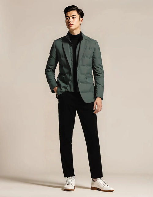 Vanguard Men's Winter Jacket — Waterproof. Down-Filled. Boardroom-Ready..
