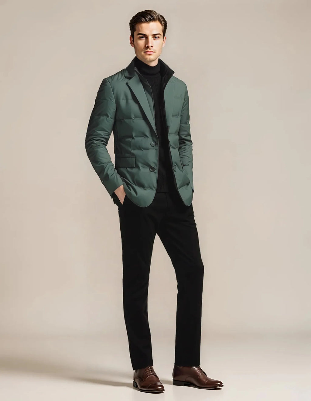 Vanguard Men's Winter Jacket — Waterproof. Down-Filled. Boardroom-Ready..