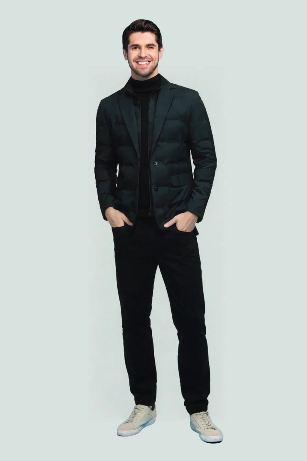 Vanguard Men's Winter Jacket — Waterproof. Down-Filled. Boardroom-Ready..