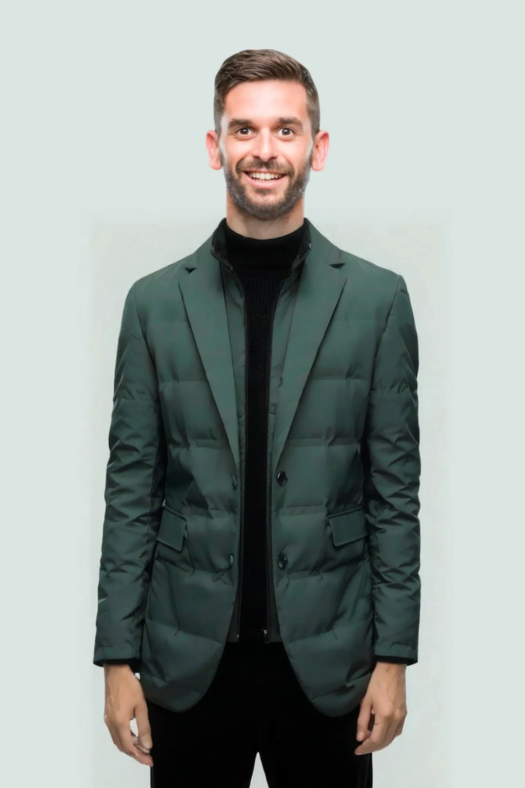 Vanguard Men's Winter Jacket — Waterproof. Down-Filled. Boardroom-Ready..