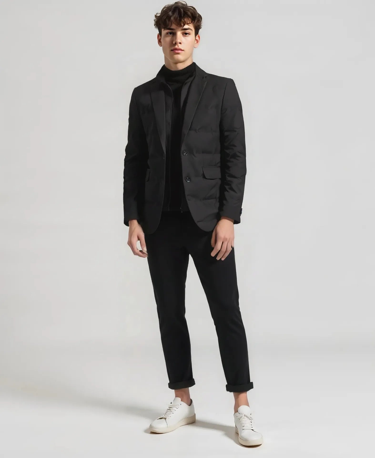 Vanguard Men's Winter Jacket — Waterproof. Down-Filled. Boardroom-Ready..