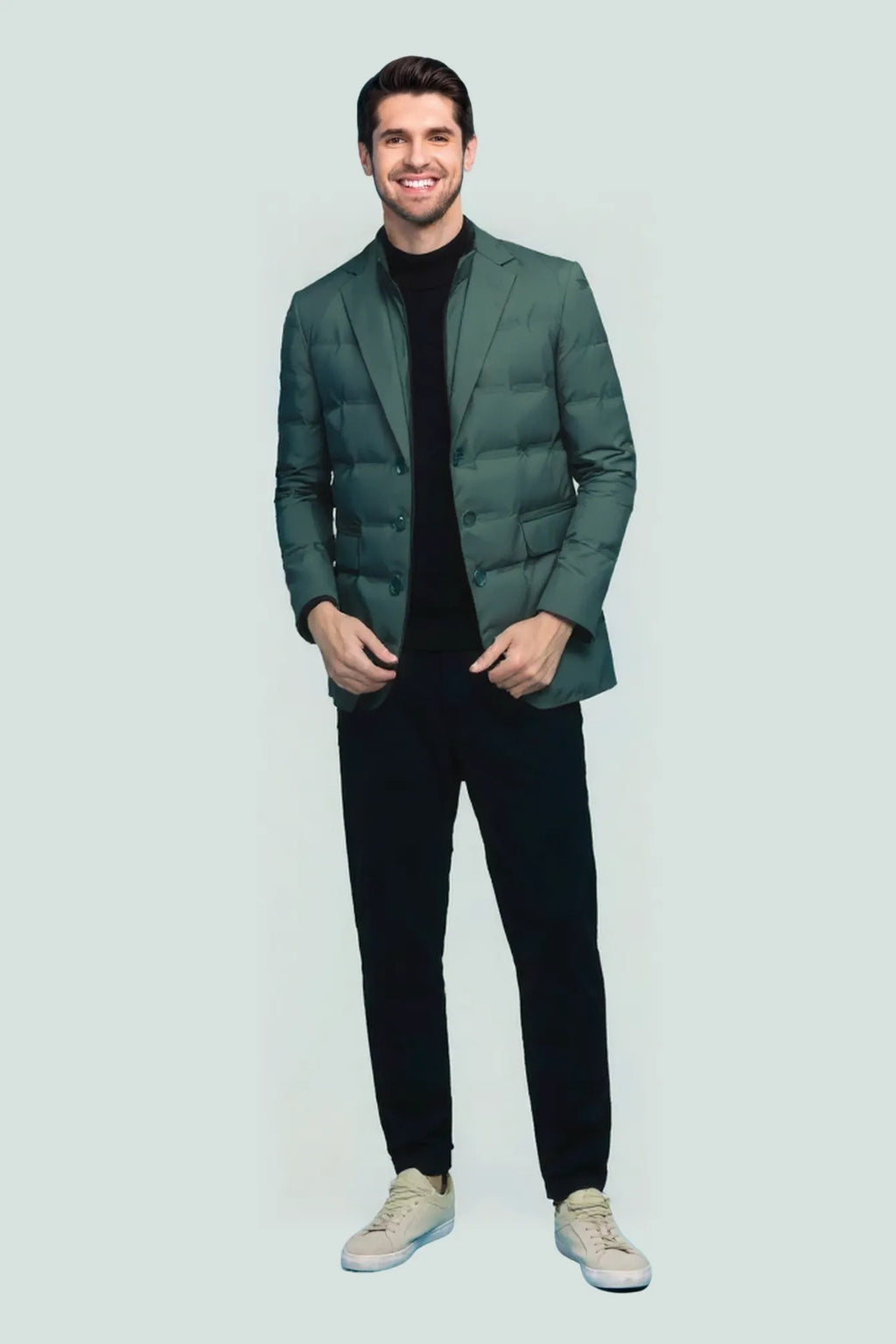 Vanguard Men's Winter Jacket — Waterproof. Down-Filled. Boardroom-Ready..